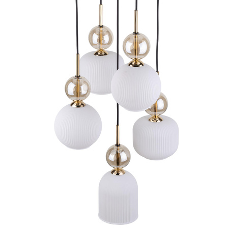 SOPHIA COGNAC WHITE LAMPA WISZACA 5XE14 (11593) - TK Lighting