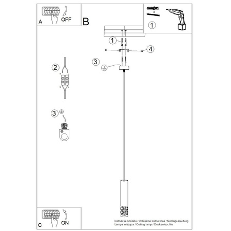 Lampa wisząca LIRO 1 biały (SL.1691) - Sollux Lighting