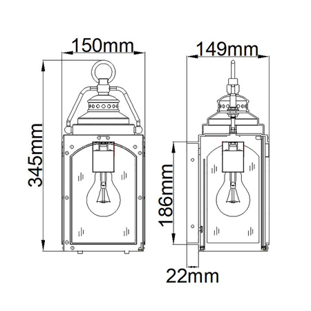 Kinkiet zewnętrzny Randhurst (FE-RANDHURST-S-CO) - Elstead Lighting