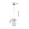 Lampa wisząca Vetro 1 chrom 1xE14 (LP-2910/1P CH) - Light Prestige