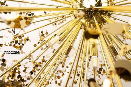 Efektowna biżuteryjna lampa wisząca MONETE 50 złota (MSE1501100579) - Moosee