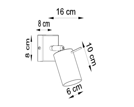 Kinkiet RING czarny z włącznikiem (SL.1049) - Sollux
