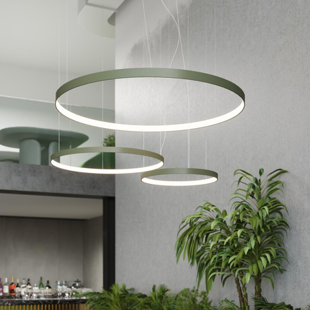 Żyrandol RIO 3 55/78/110 zielona oliwka LED 3000K (TH.380) - Thoro Lighting