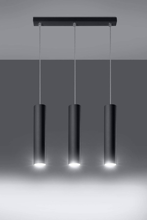 Potrójna Lampa wisząca LAGOS 3 czarny (SL.0329) - Sollux