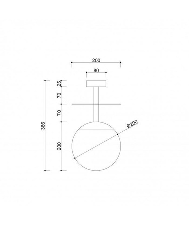Plafon PLAAT B Kol. Czarny (PLB12303) - Ummo