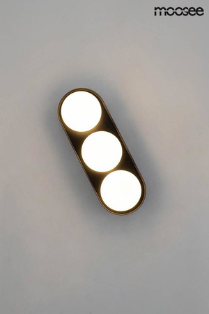 Lampa ścienna DROPS 3 czarna (MSE010100272) - Moosee