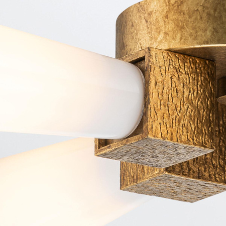 Lampa wisząca Kristy - 4 źródła światła - Przecierane złoto (KRISTY-4P-DG-OPAL) - Elstead Lighting