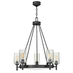 Żyrandol Collier - 5 źródeł światła - Zgaszona czerń (HK-COLLIER5-BX) - Elstead Lighting
