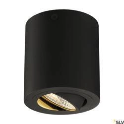 TRILEDO ROUND CL, lampa sufitowa, LED, 3000K, okrągła, czarna matowa, 38°, 6,2W, z zasilaczem (113930) - SLV