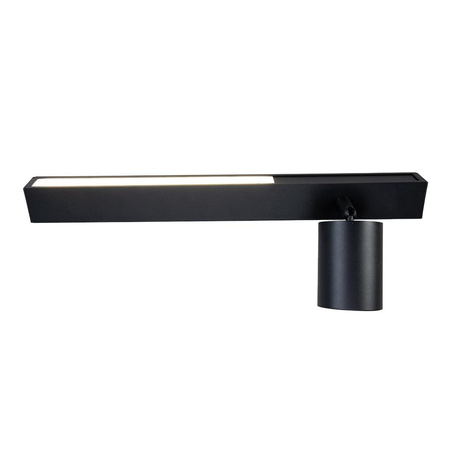 Kinkiet Magnet 9W+1xGU10 3000/4000K Czarny Prawy (ML1126) - Milagro
