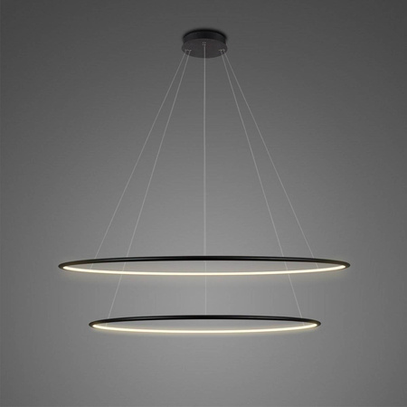 Lampa wisząca Ledowe Okręgi No. 2 Φ100 cm in 3k czarna ściemnialna Altavola Design (LA074/P_100_in_3k_black_dimm) - ALTAVOLA DESIGN