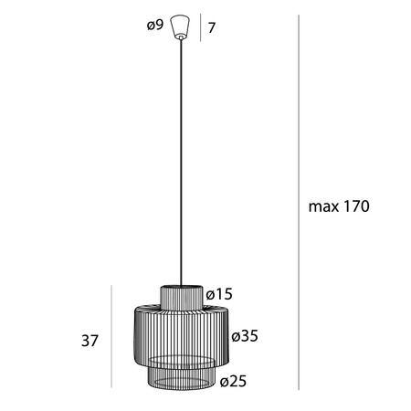 MAXLIGHT P0586 PAPIEROWA LAMPA WISZĄCA LABRIZ