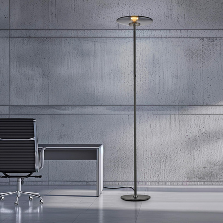 Lampa podłogowa z dotykowym ściemniaczem PURE VITRUM SZARY (481-15) - Paul Neuhaus