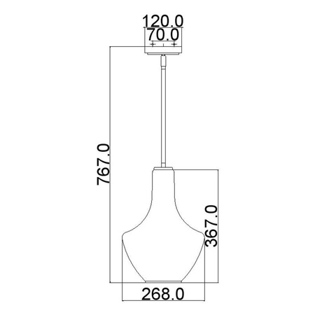 Lampa wisząca  Everly (KL-EVERLY-P-S-OZ) - Elstead Lighting