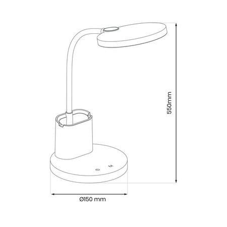 Lampka biurkowa SCUOLA WHITE 5W LED (ML1016) - Milagro