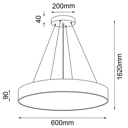 Lampa wisząca Sengo P 60 - Biała (600 mm)   (5211) - Shilo