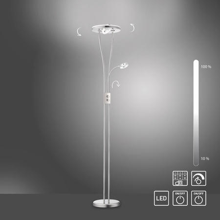 HELIA LAMPA PODŁOGOWA STALOWY (11778-55) - Paul Neuhaus