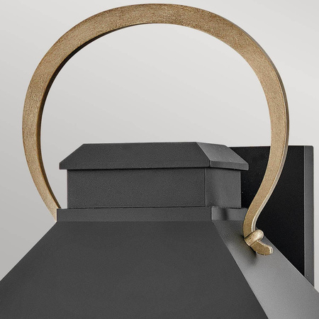 Duża latarnia naścienna Dawson - 2 źródła światła - Czarny, patynowany (HK-DAWSON-L) - Elstead Lighting