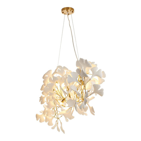 Lampa wisząca BOTANIKA WAVE złoto biała 125 cm (XY080P-120) - Step into Design