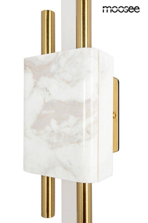 MOOSEE lampa ścienna EVANS biała / złota (MSE010100282) - Moosee