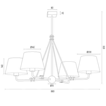 Żyrandol ATRANI (1823) - Argon