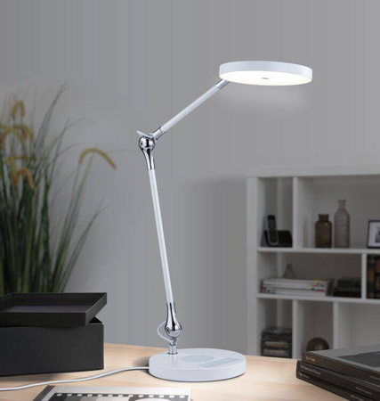 Lampka na biurko ściemnialna ładowana USB NUMIS QI LED DIM biała (PL78011) - PAULMANN
