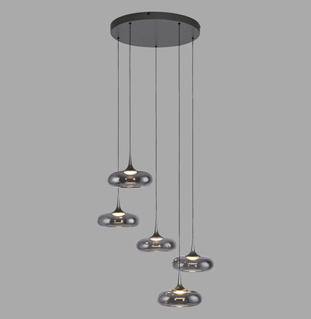 Kaskadowa lampa z płynną regulacją wysokości POSH SZARA (15694-15) - Paul Neuhaus