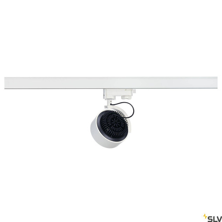 KALU TRACK, spot do szyny wysokonapięciowej 3-fazowej, LED, 3000K, okrągły, kolor biały, z adapterem 3-fazowym (152601) - SLV