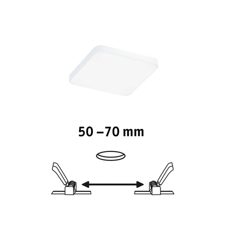 Panelel podtynkowy Veluna VariFit Edge 90x90mm4000 6W biały 230V (PL79953) - PAULMANN