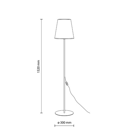 ELIZABETH SABIA LAMPA PODLOGOWA 1XE27 (16157) - TK Lighting