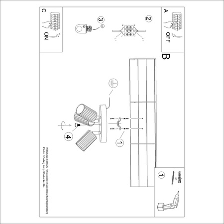 Plafon KARBON 3P taupe (SL.1768) - Sollux Lighting