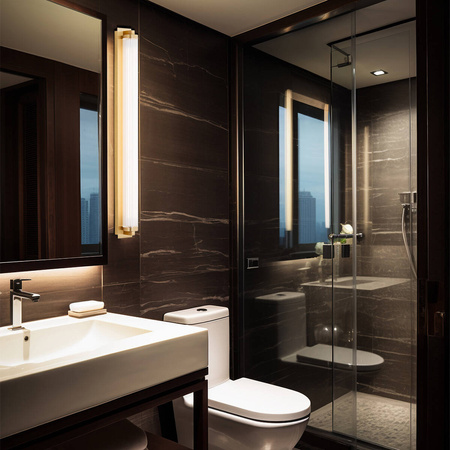 Elegancki kinkiet HAMPTON w  kolorze mosiądzu (8622) - Argon