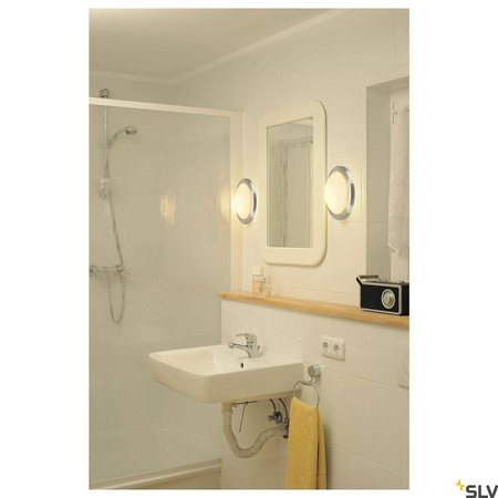 MELAN, lampa sufitowa, A60, okrągła, aluminium szczotkowane, szkło satynowane, maks. 60W (155236) - SLV