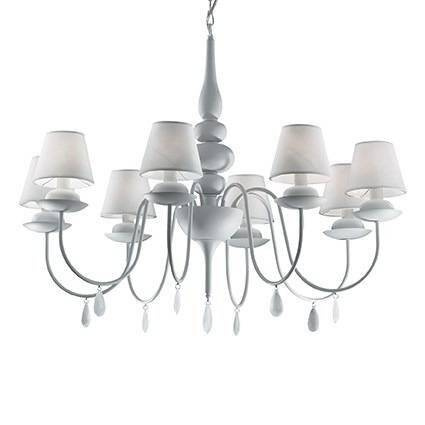Żyrandol BLANCHE SP8 biała (035574) - Ideal Lux