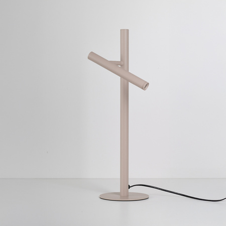Beżowa lampa stołowa z wyłącznikiem dotykowym TROST TABLE BEIGE (AZ6802) Azzardo