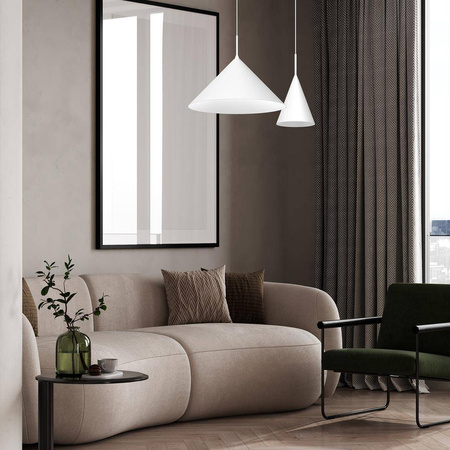Lampa wisząca CAPITAL biała Ø46cm (MLP0953) - Milagro