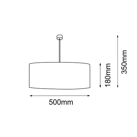 Lampa wisząca Lamego O Z - Czarna (500 mmm)   (5184) - Shilo
