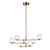 PENDANT LED LIGHT 42W 3000K METAL-GLASS GOLD (23019 Zambelis) - Zambelis