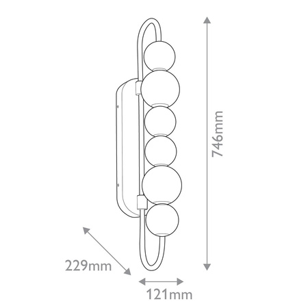 Kinkiet LED Marni - Naturalny mosiądz (QN-MARNI-6WB-NBR) - Quintiesse