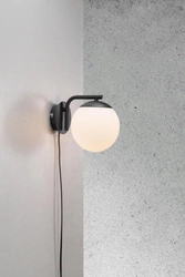 Lampa ścienna GRANT Nordlux E14 40W Szkło Czarny