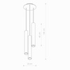 LAMPA WISZĄCA, ŻYRANDOL EYE III BRASS | MOSIĄDZ ZWIS L (8915) - Nowodvorski - żyrandol