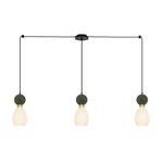 PENDANT 3XE14 MAX 15W GREEN MARBLE - BRASS (23244 Zambelis) - Zambelis