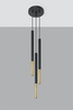Lampa wisząca MOZAICA 3P czarny/złoto (SL.0893) - Sollux