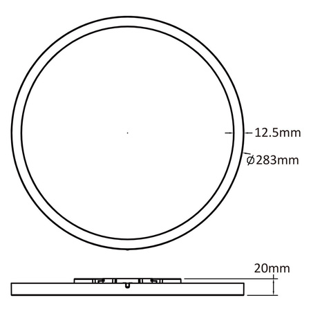 Plafon Pryzma 2 x LED CCT czarny  (LP-1707/1C-28 BK) - Light Prestige