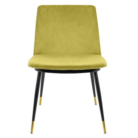 Krzesło DIEGO jasnozielone - welur, podstawa czarno złota (KH1201100122.45.LGRE) - King Home