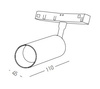 MANGETIC SPOT 8W 3000K BLACK DIMMABLE (22106 Zambelis) - Zambelis