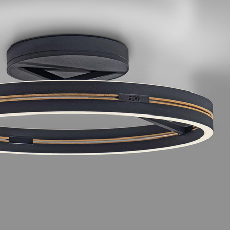 PURE LOOP LAMPA SUFITOWA CZARNA (6552-18) - Paul Neuhaus