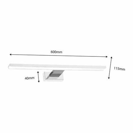Kinkiet SHINE WHITE/CHROME 60cm 13,8W LED (ML7882) - Milagro