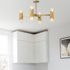 Żyrandol Marvele - 8 źródeł światła - Postarzany mosiądz (MARVELE8-AB-OPAL) - Elstead Lighting