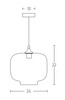 PENDANT 1L GLASS SMOKED GREY (14102 Zambelis) - Zambelis